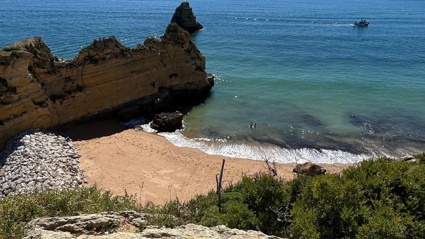 A beach.